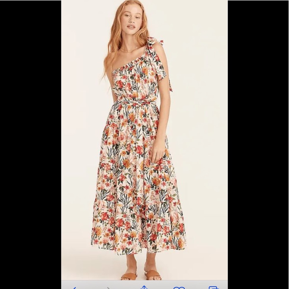 J. Crew One Shoulder Dress